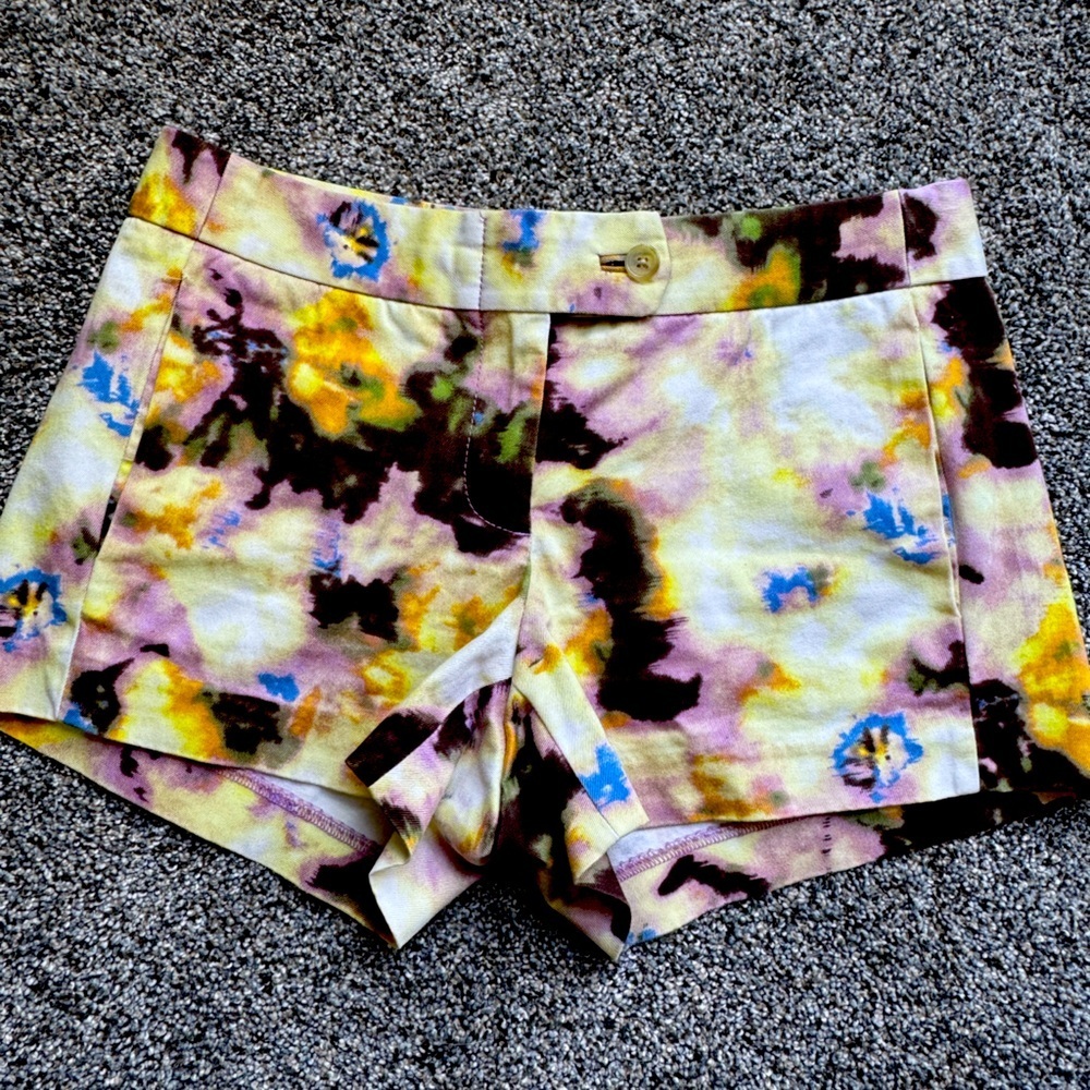 J.Crew Watercolor Shorts chino stretch multicolor size‎ 0